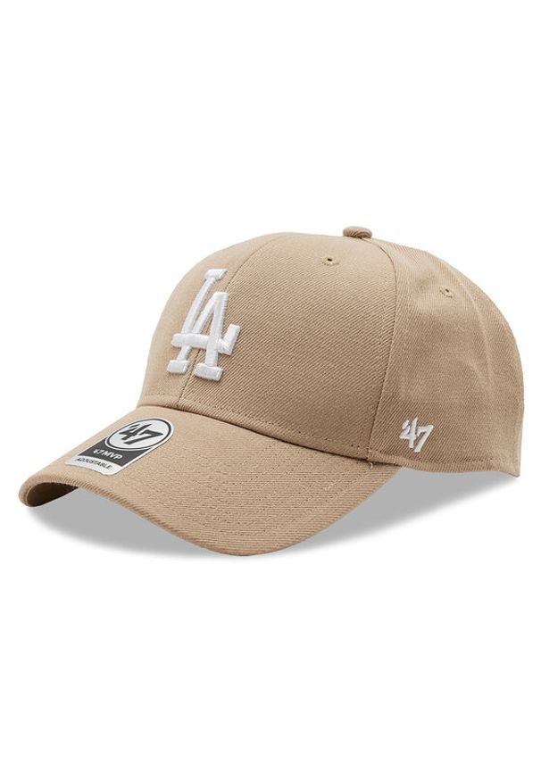 47 Brand Czapka z daszkiem Los Angeles Dodgers B-MVPSP12WBP-KHB Beżowy. Kolor: beżowy. Materiał: materiał, akryl