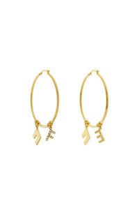 Elisabetta Franchi Kolczyki OR-48A-51E2-V200 Złoty. Materiał: metalowe. Kolor: złoty