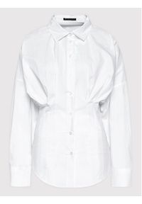 Sisley Koszula 51T35QF17 Biały Regular Fit. Kolor: biały. Materiał: bawełna #4