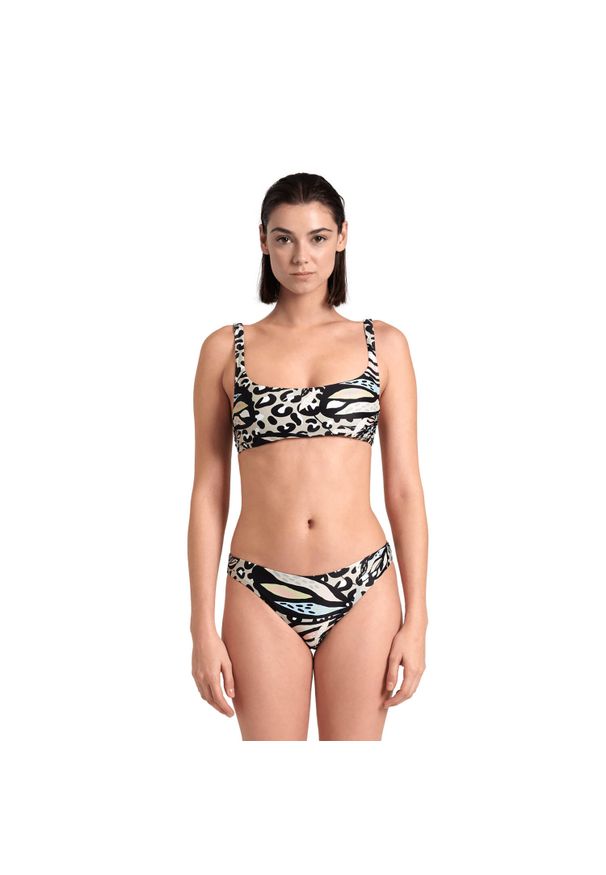 Strój kąpielowy damski dwuczęściowy kostium bikini basen Arena Bikini. Kolor: czarny, wielokolorowy