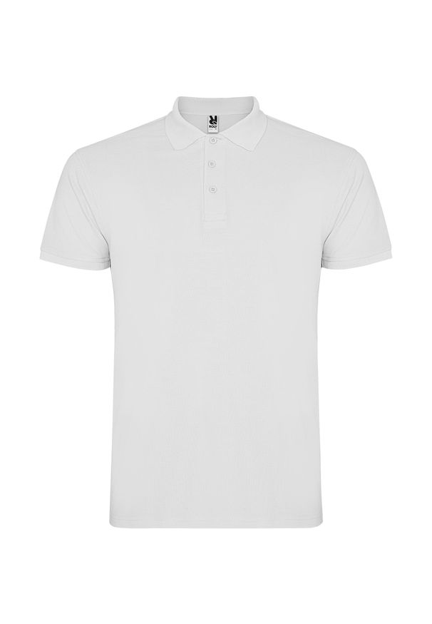 ROLY - Męska Koszulka Polo Star. Typ kołnierza: polo. Kolor: biały