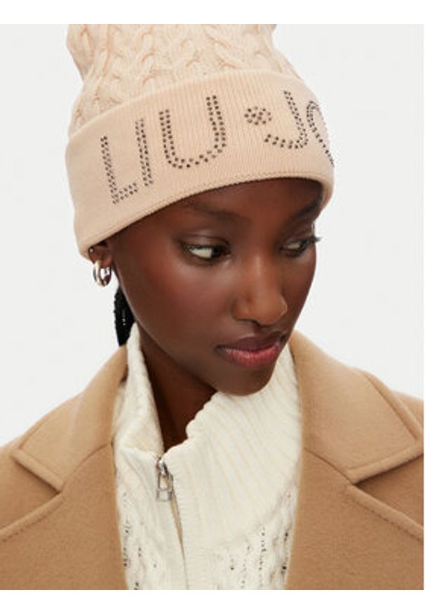Liu Jo Czapka 2F4054 M0300 Beżowy. Kolor: beżowy. Materiał: wełna