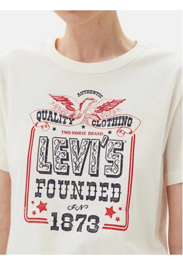 Levi's® T-Shirt A8802-0041 Biały Standard Fit. Kolor: biały. Materiał: bawełna