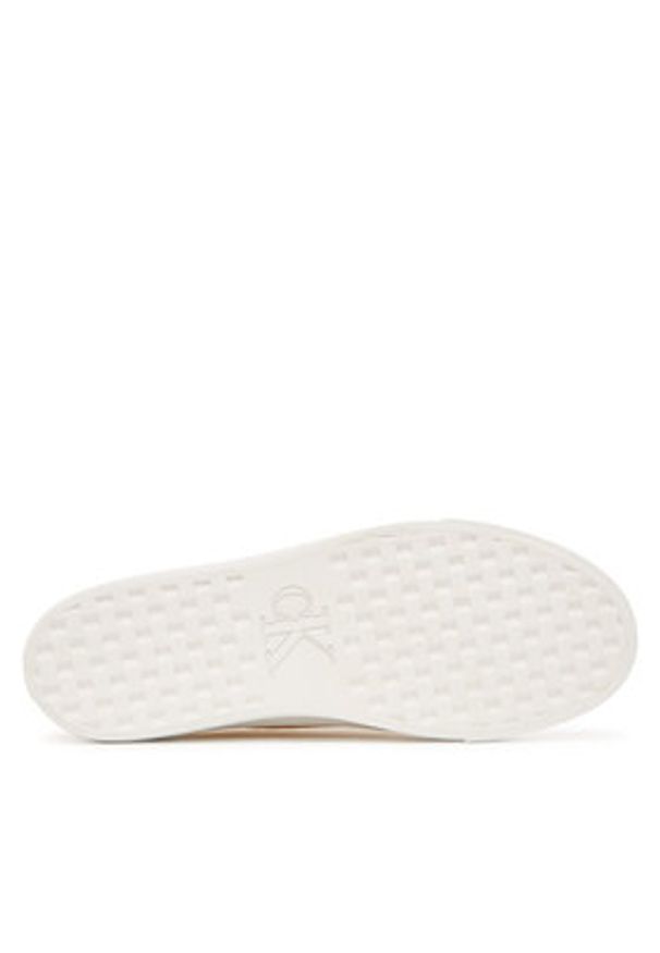 Calvin Klein Sneakersy Vulc Flatf Laceup Jaq Aop HW0HW03265 Żółty jasny. Kolor: żółty. Materiał: materiał
