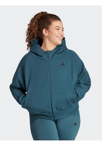 Adidas - adidas Bluza IN5150 Turkusowy Loose Fit. Kolor: turkusowy. Materiał: bawełna #1