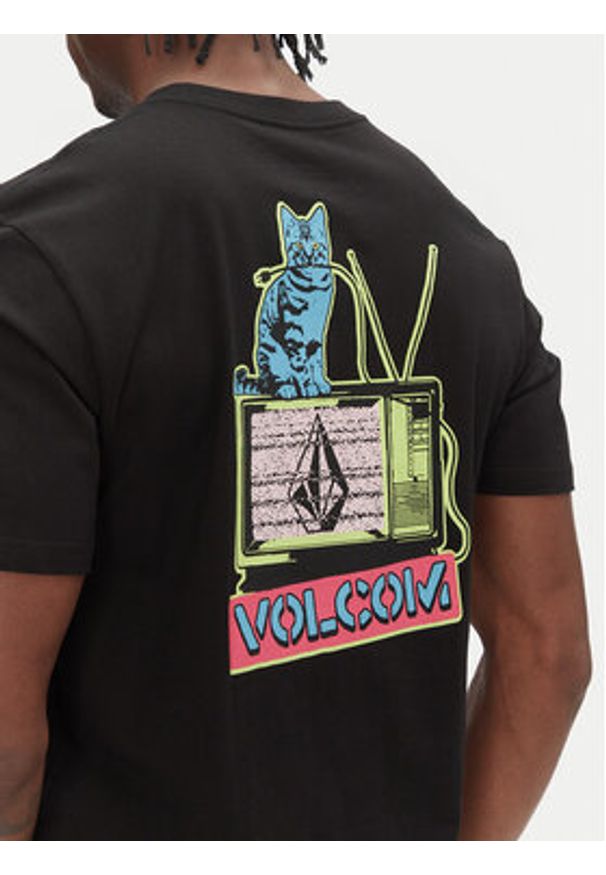 Volcom T-Shirt Catv A3512552 Czarny Classic Fit. Kolor: czarny. Materiał: bawełna
