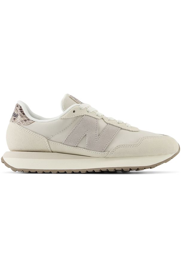 Buty damskie New Balance WS237AWB – beżowe. Kolor: beżowy. Materiał: skóra, syntetyk, zamsz, materiał, guma. Szerokość cholewki: normalna