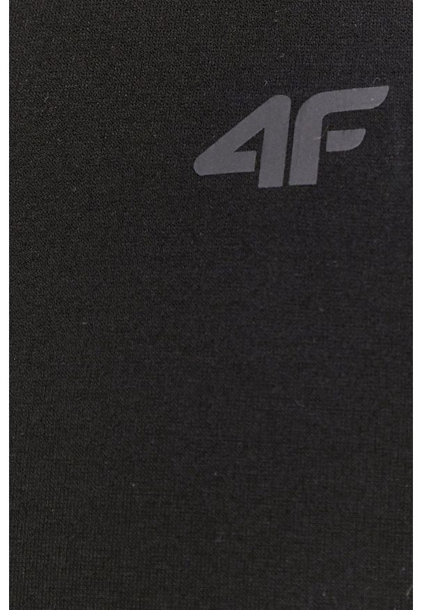 4f - 4F - Sukienka. Kolor: czarny. Materiał: dzianina. Wzór: gładki. Typ sukienki: dopasowane