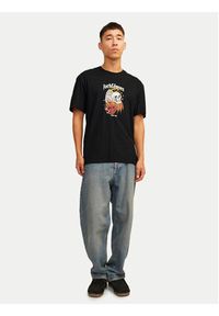 Jack & Jones - Jack&Jones T-Shirt Seven Skull 12262491 Czarny Regular Fit. Kolor: czarny. Materiał: bawełna