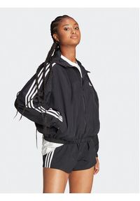 Adidas - adidas Wiatrówka Essentials 3-Stripes Woven Windbreaker HT3399 Czarny Loose Fit. Kolor: czarny. Materiał: syntetyk
