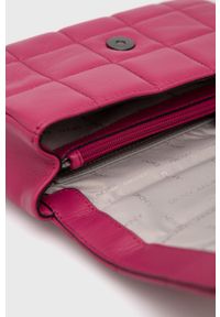 DKNY - Dkny Torebka skórzana kolor różowy. Kolor: różowy. Materiał: skórzane. Rodzaj torebki: na ramię #6
