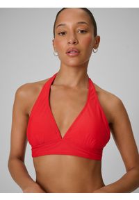 4f - 4F Góra od bikini damska - czerwona XXL. Kolor: czerwony. Materiał: materiał #2