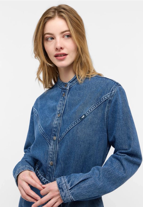 Damska Sukienka Mini Mustang Style Paola Dress Denim Blue 1015586 5000 500. Materiał: denim. Długość: mini