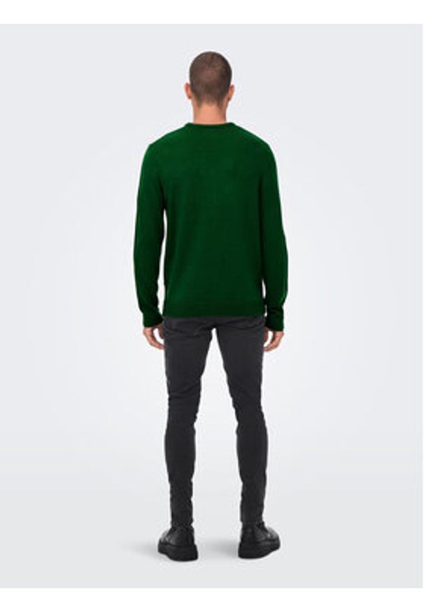 Only & Sons Sweter 22023347 Zielony Regular Fit. Kolor: zielony. Materiał: syntetyk