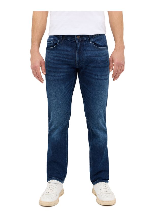 Męskie Spodnie Jeansowe Mustang Style Oregon Slim Denim Blue 1015502 5000 983