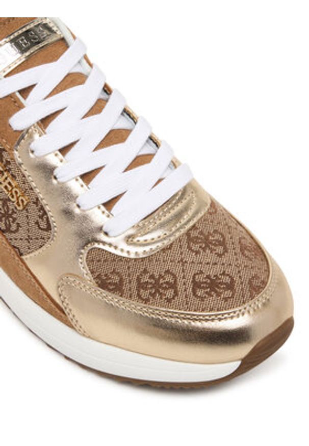 Guess Sneakersy FLJM19 FAL12 Złoty. Kolor: złoty. Materiał: skóra