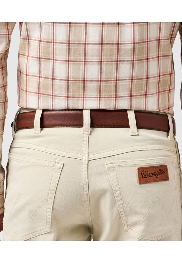 Wrangler - MESKI PASEK WRANGLER BOMBATO BELT BROWN 112365271