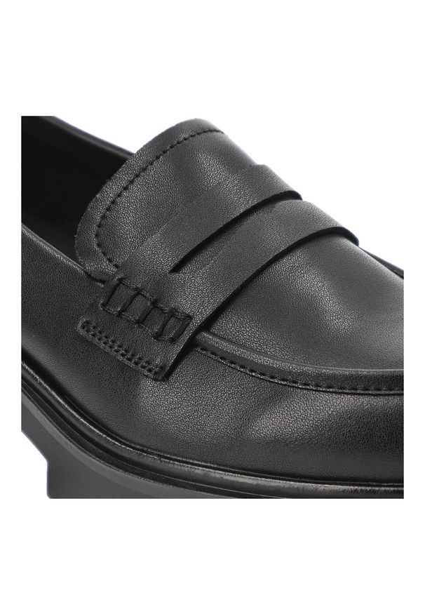 Czarne Mokasyny S.Barski Eleganckie Wsuwane Obuwie Damskie. Okazja: na spotkanie biznesowe, do pracy. Zapięcie: bez zapięcia. Kolor: czarny. Materiał: skóra. Styl: elegancki