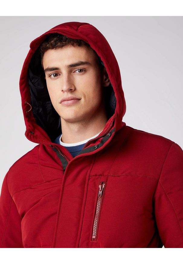 Wrangler - ZIMOWA KURTKA MĘSKA WRANGLER THE BODYGUARD BIKING RED W4D7WWX2G 112141360. Sezon: zima