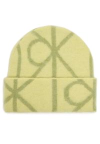 Calvin Klein Czapka Emblem Aop Brushed LV04D8071G Zielony. Kolor: zielony. Materiał: poliamid, nylon #1