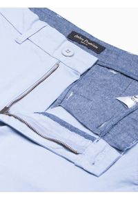Ombre Clothing - Spodnie męskie chino - błękitne P894 - S. Kolor: niebieski. Materiał: bawełna, elastan #2
