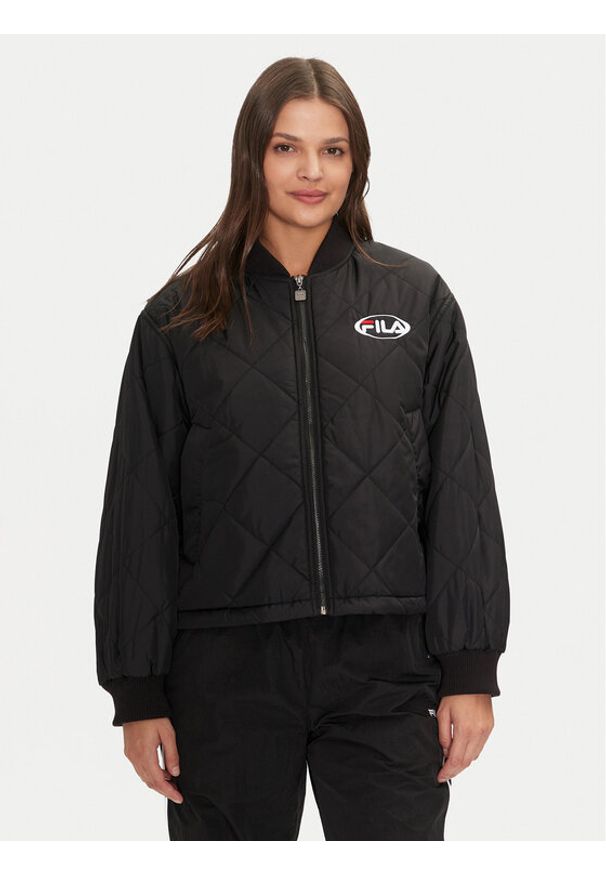 Fila Kurtka bomber Lunde FAW0896 Czarny Loose Fit. Kolor: czarny. Materiał: syntetyk