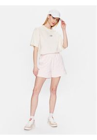New Balance T-Shirt WT31511 Beżowy Oversize. Kolor: beżowy. Materiał: bawełna #5