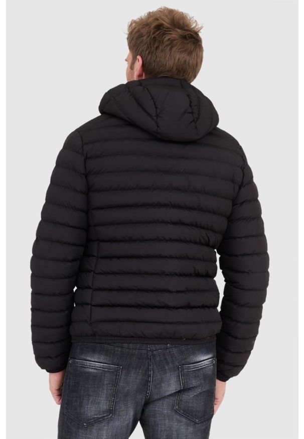 Invicta - INVICTA Czarna męska kurtka puchowa z kapturem, Rozmiar XXL. Typ kołnierza: kaptur. Kolor: czarny. Materiał: puch