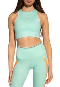 Biustonosz sportowy damski Adidas x Stella McCartney TPR Crop. Kolor: zielony