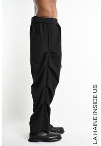 La Haine Inside Us Spodnie | 3R M1229 | Mężczyzna | Czarny. Okazja: na co dzień. Kolor: czarny. Materiał: wiskoza, elastan, poliester. Długość: długie. Styl: elegancki, casual, klasyczny, sportowy #2