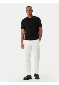 Karl Lagerfeld - KARL LAGERFELD Sweter 655006 562301 Czarny Slim Fit. Typ kołnierza: dekolt w karo. Kolor: czarny. Materiał: bawełna #3