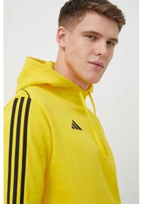 adidas Performance bluza dresowa Tiro 23 kolor żółty z kapturem z aplikacją. Typ kołnierza: kaptur. Kolor: żółty. Materiał: dresówka. Wzór: aplikacja #5