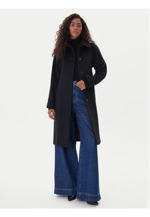 Lauren Ralph Lauren - LAUREN RALPH LAUREN Płaszcz wełniany 297P04140001 Czarny Regular Fit. Kolor: czarny. Materiał: syntetyk