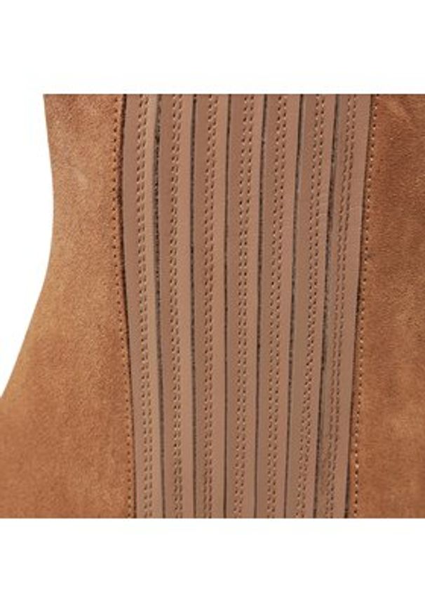 Furla Botki Block YG67FBK-BX2161-1257S-1007 Beżowy. Kolor: beżowy. Materiał: zamsz, skóra