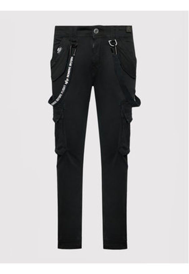 Alpha Industries Spodnie materiałowe Utility 128202 Czarny Slim Fit. Kolor: czarny. Materiał: materiał, bawełna