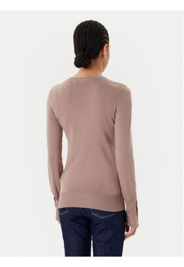 Guess Sweter W2YR30 Z2V62 Brązowy Regular Fit. Kolor: brązowy. Materiał: wiskoza