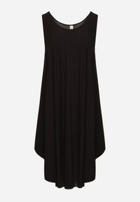 Born2be - Czarna Rozkloszowana Sukienka z Bawełny Tesaxelle. Okazja: na co dzień, na spotkanie biznesowe. Kolor: czarny. Materiał: bawełna. Typ sukienki: proste. Styl: biznesowy, casual, elegancki #3