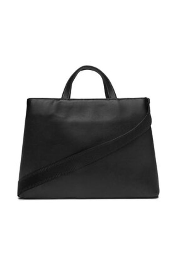 TOMMY HILFIGER - Tommy Hilfiger Torebka Th Essential Sc Workbag AW0AW15703 Czarny. Kolor: czarny. Materiał: skórzane