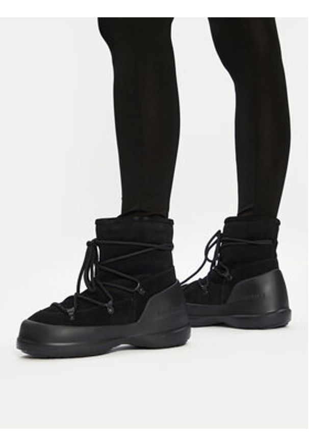 Moon Boot Śniegowce Luna Boot Suede 80D2480030 Czarny. Kolor: czarny. Materiał: skóra, zamsz