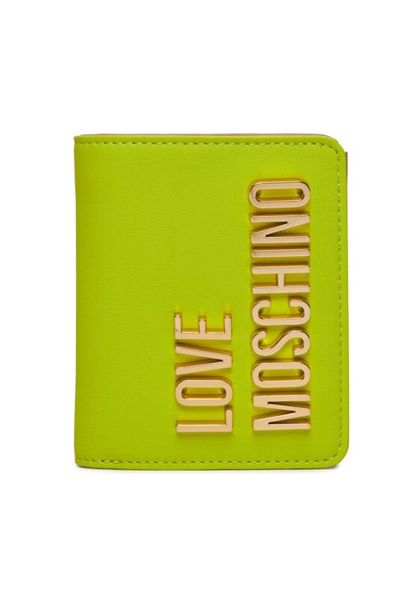 Love Moschino - LOVE MOSCHINO Mały Portfel Damski JC5612PP1IKD0404 Zielony. Kolor: zielony. Materiał: skóra