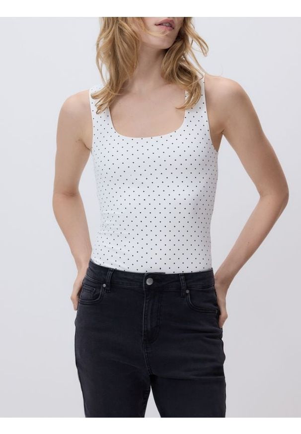 Reserved - Gładki top - wielobarwny. Materiał: dzianina. Wzór: gładki