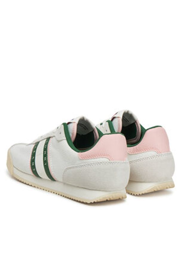 Tommy Jeans Sneakersy Tjw Low Profile Runner EN0EN02742 Biały. Kolor: biały. Materiał: zamsz, skóra