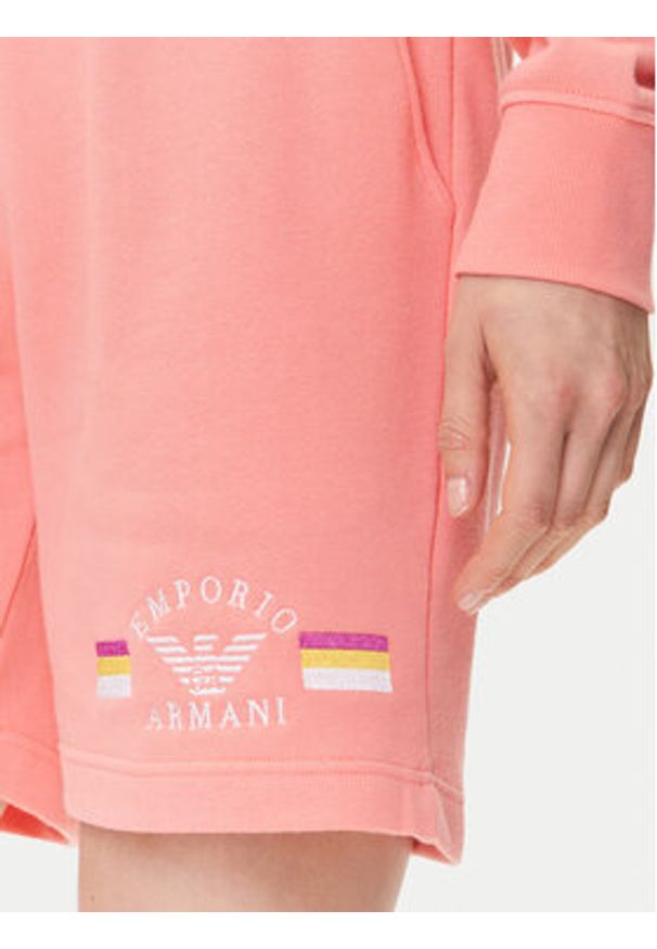 Emporio Armani Underwear Szorty sportowe EW000496 AF10882 U4019 Różowy Loose Fit. Kolor: różowy. Materiał: bawełna