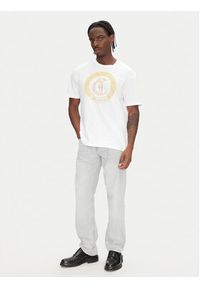 Just Cavalli T-Shirt 78OAHE22 Biały Regular Fit. Kolor: biały. Materiał: bawełna #4