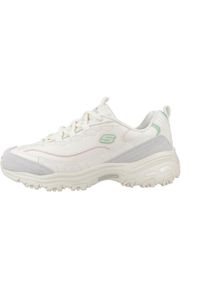 skechers - Tenisówki Skechers Model Dlites - New Heat Kolor Biały. Kolor: biały. Materiał: syntetyk, tkanina. Model: Skechers Sport. Sport: turystyka piesza