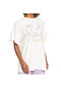 Koszulka turystyczna damska Roxy Sweet Flower. Kolor: biały. Materiał: tkanina, bawełna #1