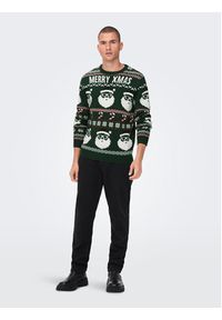 Only & Sons Sweter Xmas Santa 22023994 Zielony Regular Fit. Kolor: zielony. Materiał: syntetyk #7
