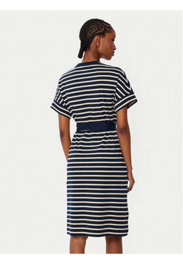 TOMMY HILFIGER - Tommy Hilfiger Sukienka codzienna WW0WW45183 Granatowy Regular Fit. Okazja: na co dzień. Kolor: niebieski. Materiał: bawełna. Typ sukienki: proste. Styl: casual