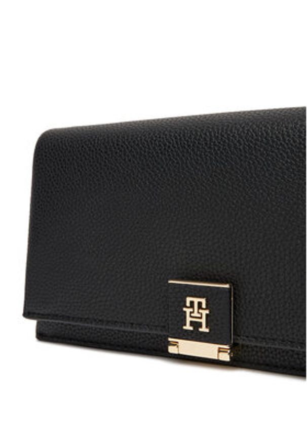 TOMMY HILFIGER - Tommy Hilfiger Torebka Th Her Mini Crossover AW0AW17949 Czarny. Kolor: czarny. Materiał: skórzane