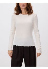 Reserved - Bluzka z wełną - złamana biel. Materiał: wełna